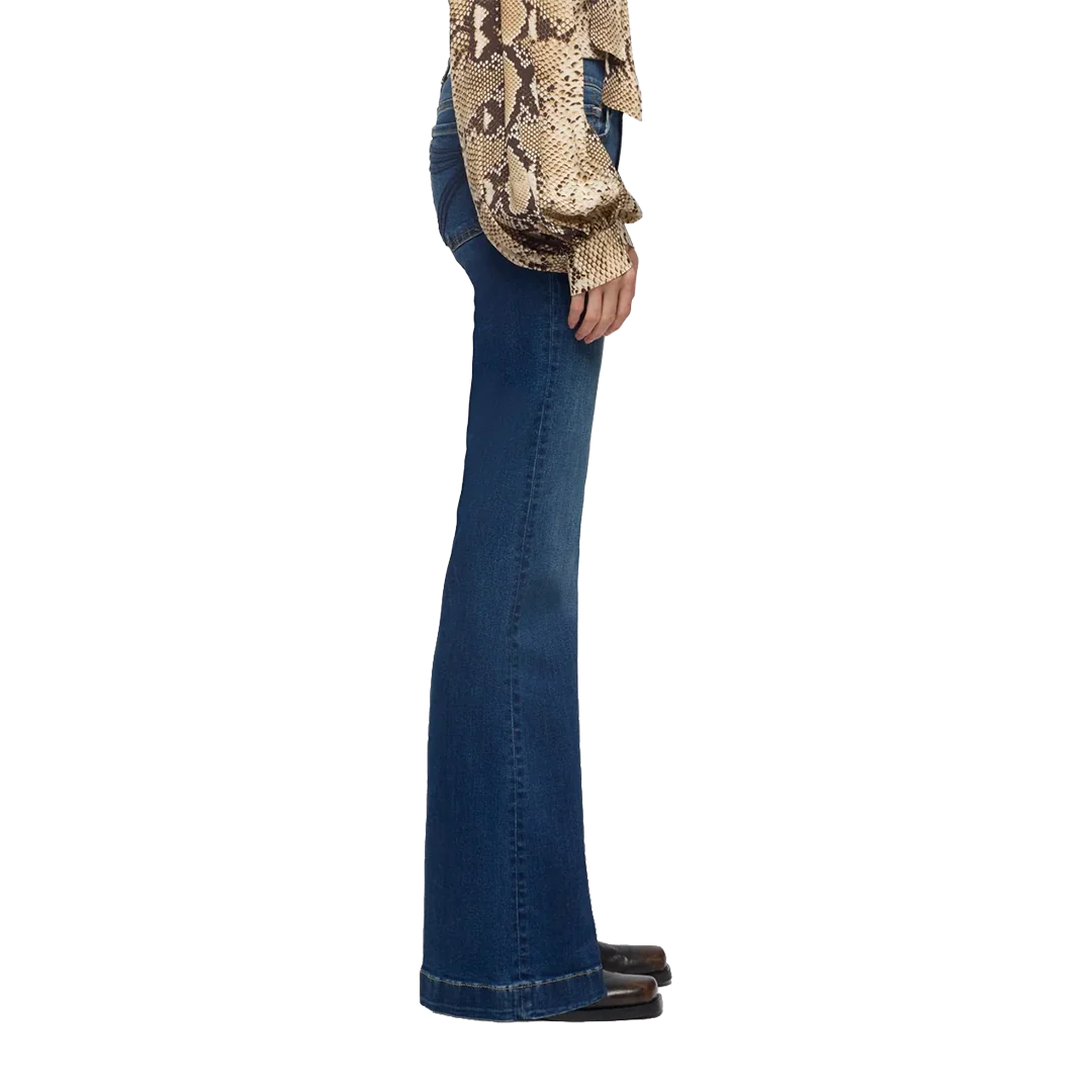 7 For All Mankind Women's Dojo In Slim Illusion Wide-leg Jeans - Image 3