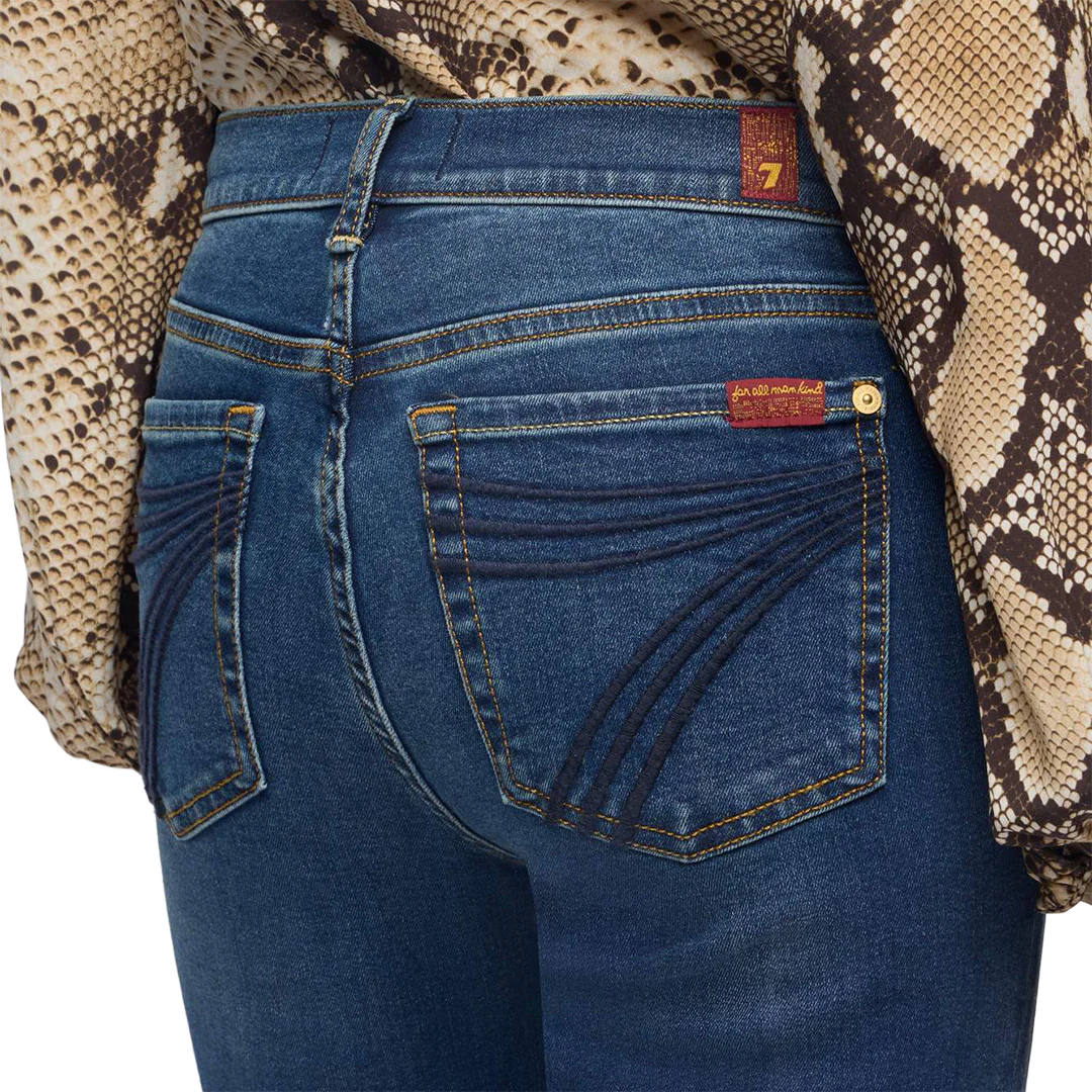 7 For All Mankind Women's Dojo In Slim Illusion Wide-leg Jeans - Image 4