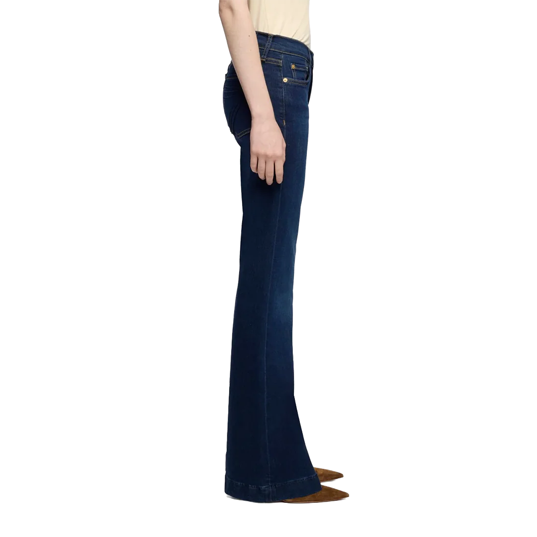 7 For All Mankind Women's Tailorless Dojo In Slim Illusion Wide-leg Jeans - Image 3
