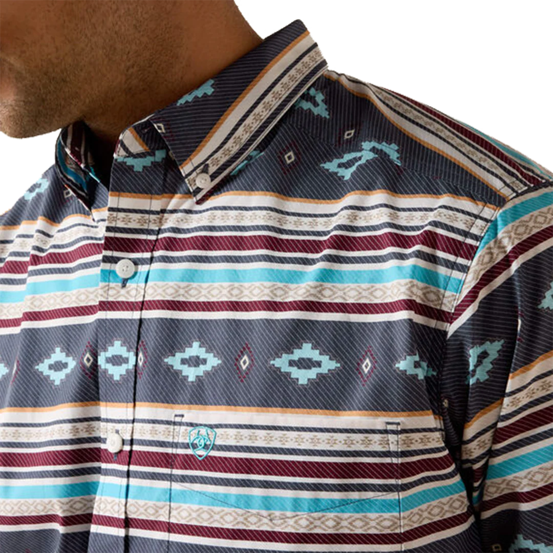 Ariat Men's Pluto Fitted Long Sleeve Button Shirt - Image 3