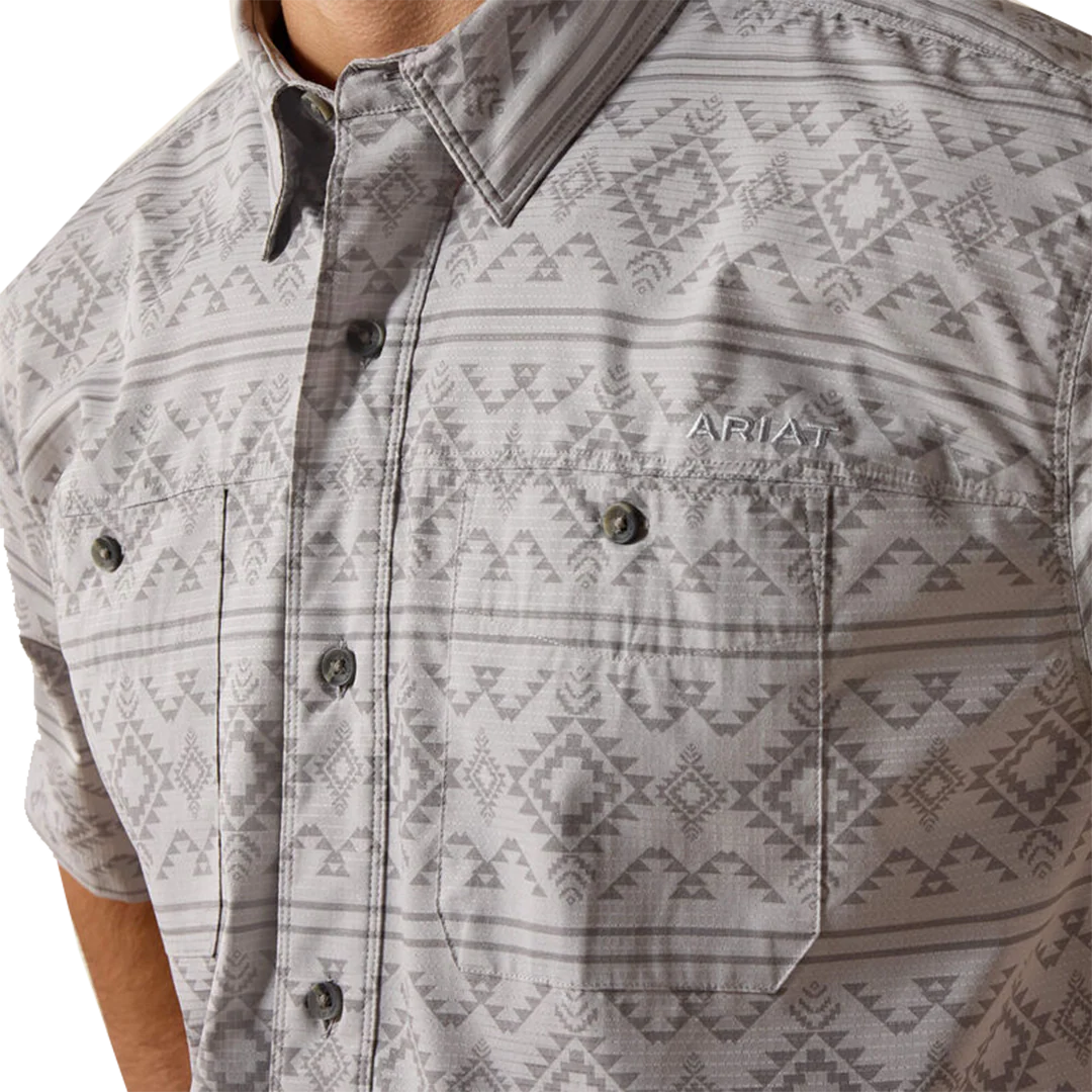 Ariat Men's Printed 360 Airflow Classic Fit Short Sleeve Button Shirt - Image 3