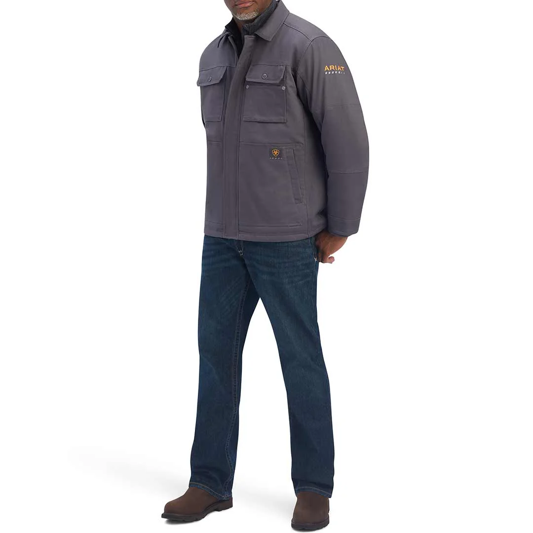 Ariat Men's Rebar Dura Canvas Sherpa-Lined Coat - Image 5