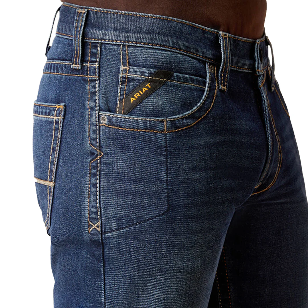 Ariat Men's Rebar M4 Relaxed Acclimatize Bootcut Jeans - Image 3