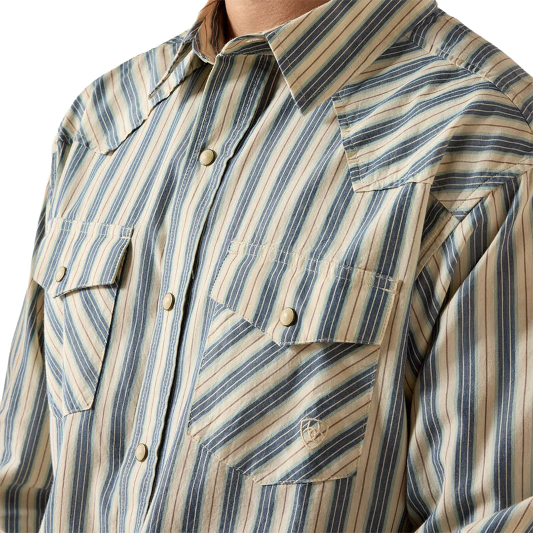 Ariat Men's Retro Hart Fitted Long Sleeve Snap Shirt - Image 3