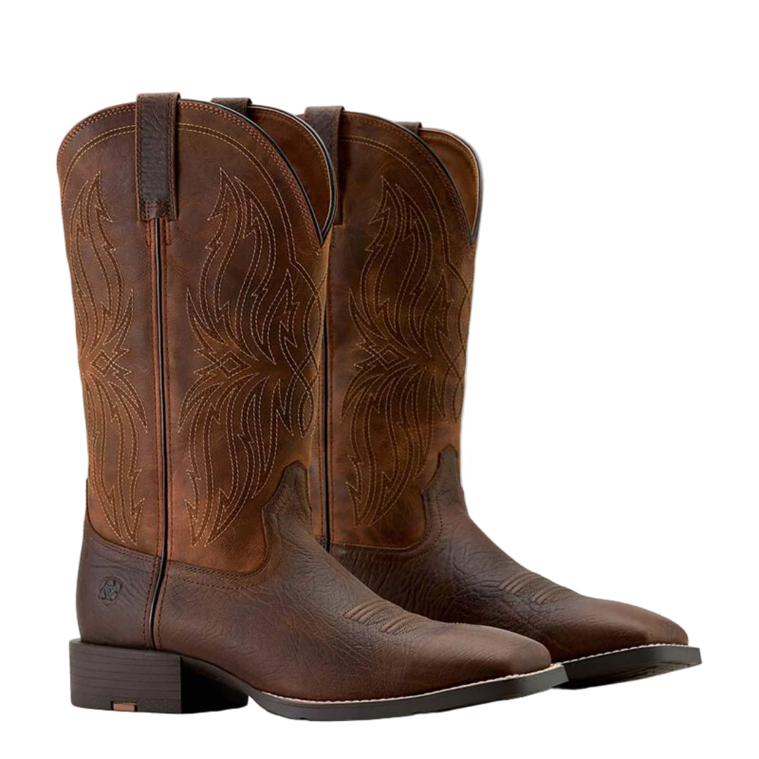 Ariat Men's Sport Rustler Wide Square Toe Cowboy Boots - Image 7