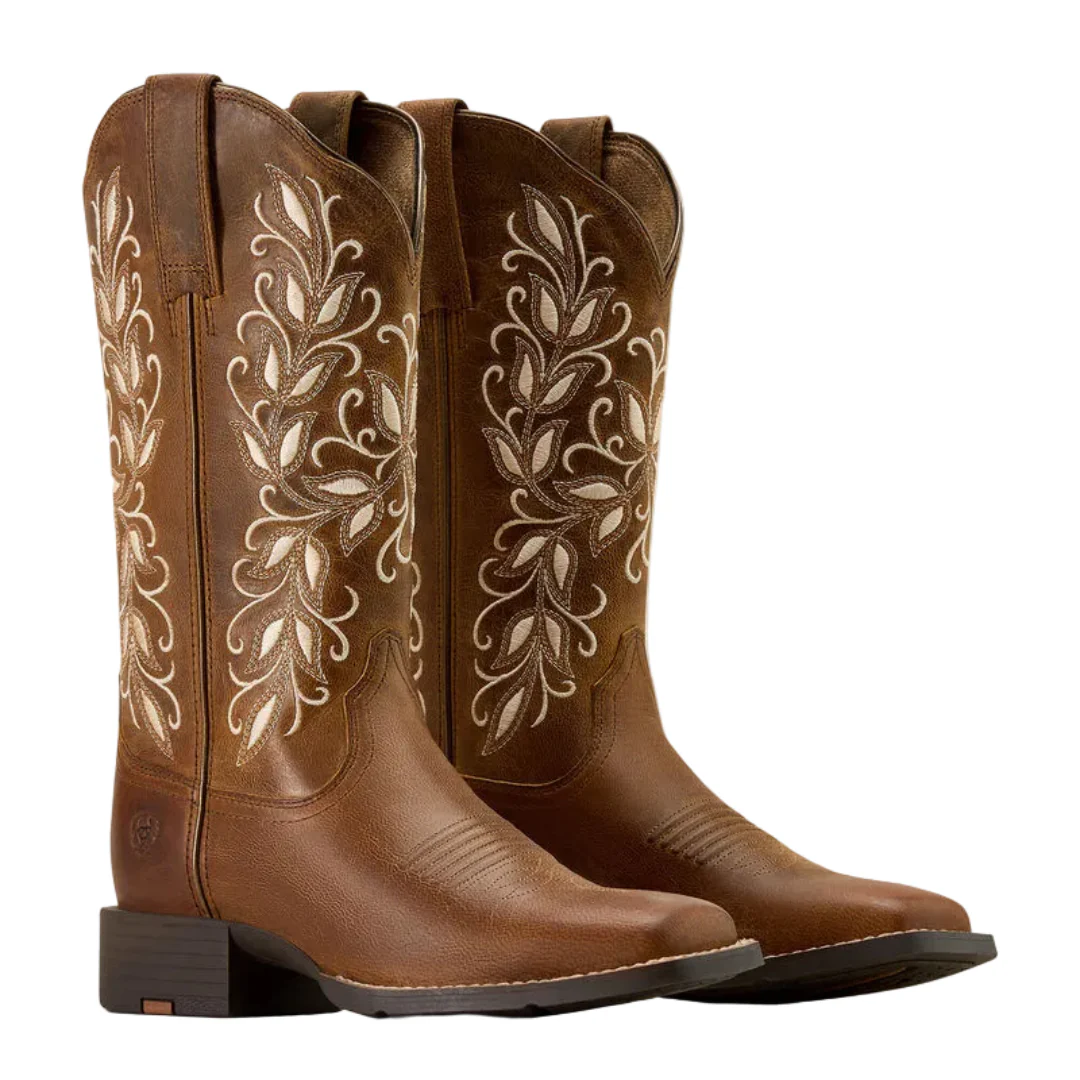 Ariat Women's Round Up Holly Wide Square Toe Western Boot - Image 7