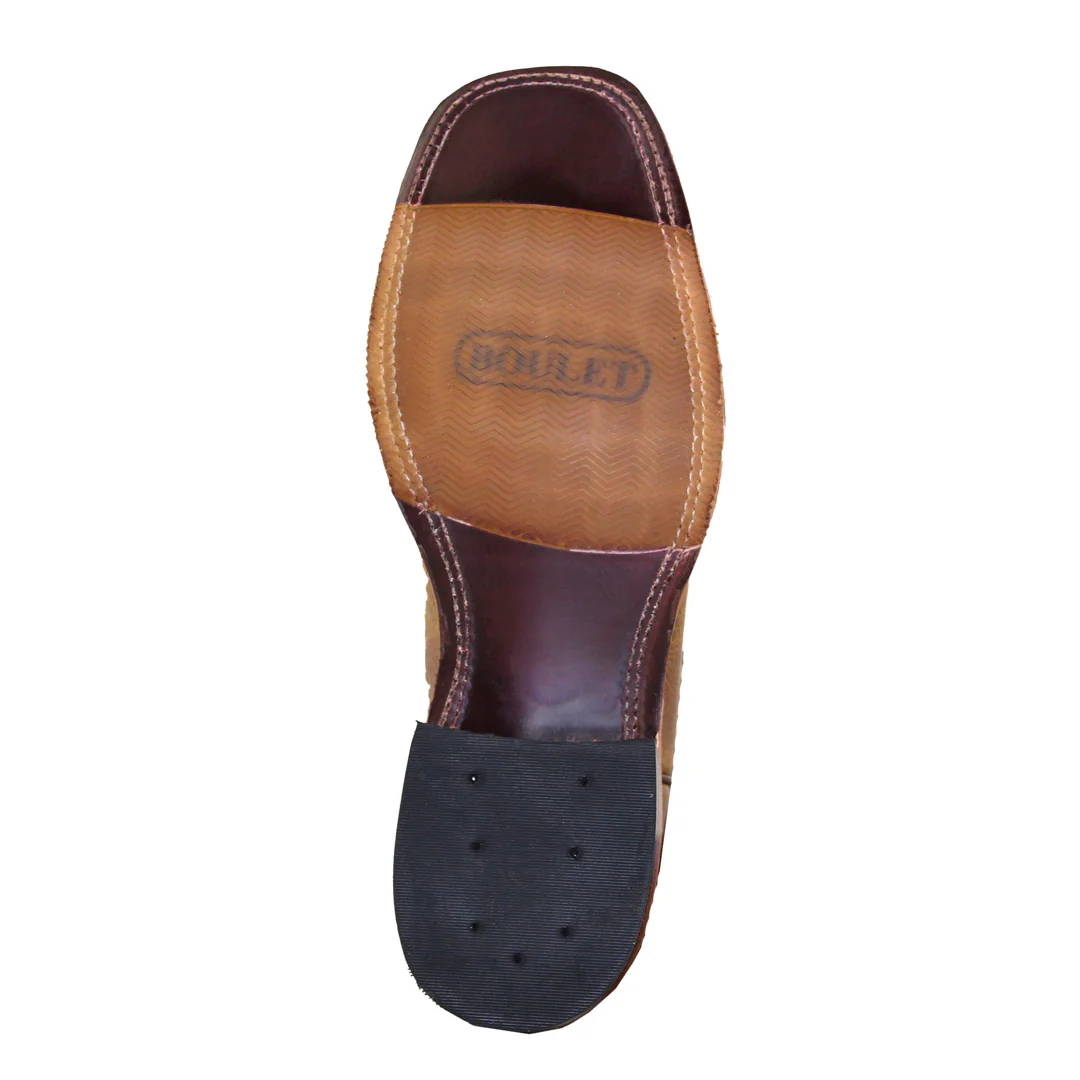 Boulet Men's Square Toe Cowboy Boots - Image 6
