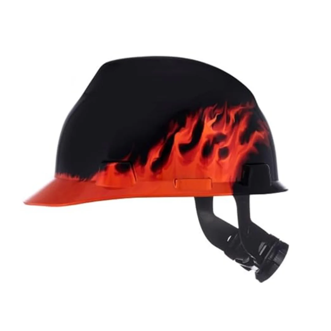 MSA Type 1 Flame Print Specialty V-Gard Protective Cap - Image 4