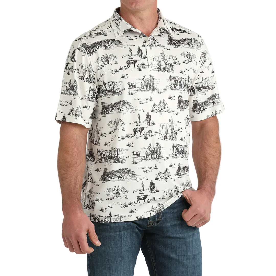 Cinch Men's Arenaflex Desert Print Polo