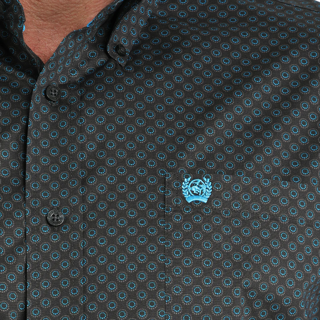 Cinch Men's Geometric Print Long Sleeve Button-Down Shirt - Image 2