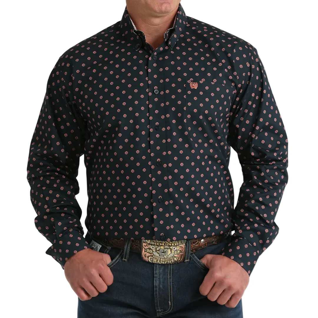 Cinch Men's Print Long Sleeve Button Shirt