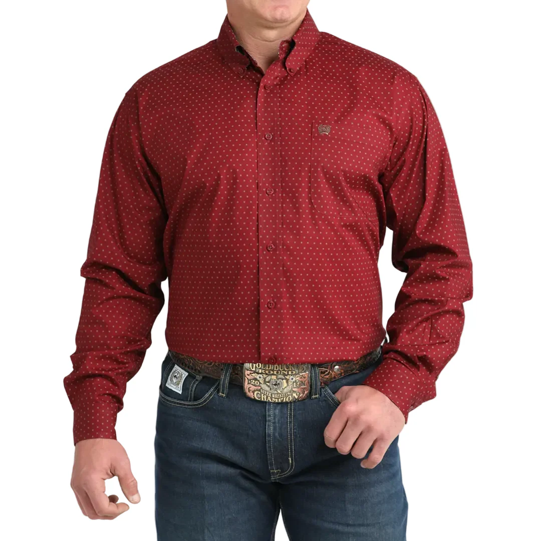 Cinch Men's Print Long Sleeve Button Shirt