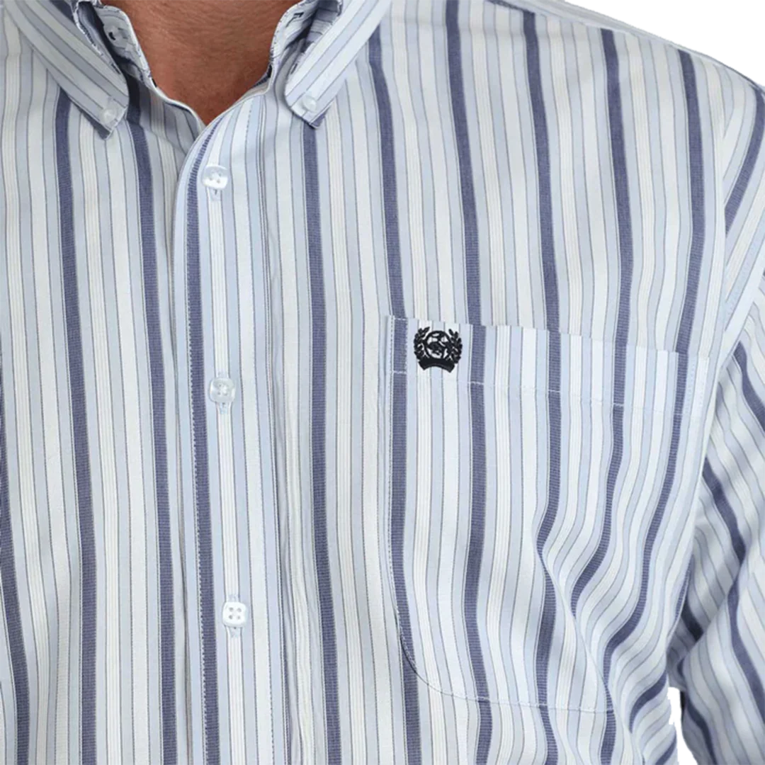 Cinch Men's Stripe Print Classic Fit Long Sleeve Button Shirt - Image 2