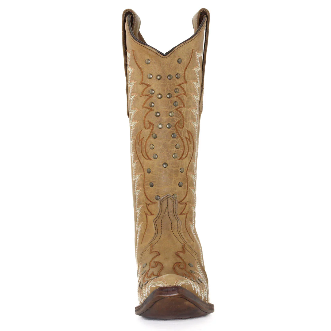 Circle G Women's Tan Studded Cowgirl Boots - Image 3