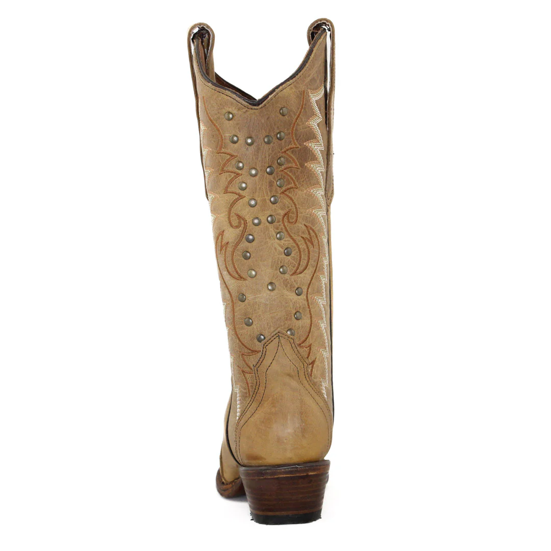 Circle G Women's Tan Studded Cowgirl Boots - Image 4
