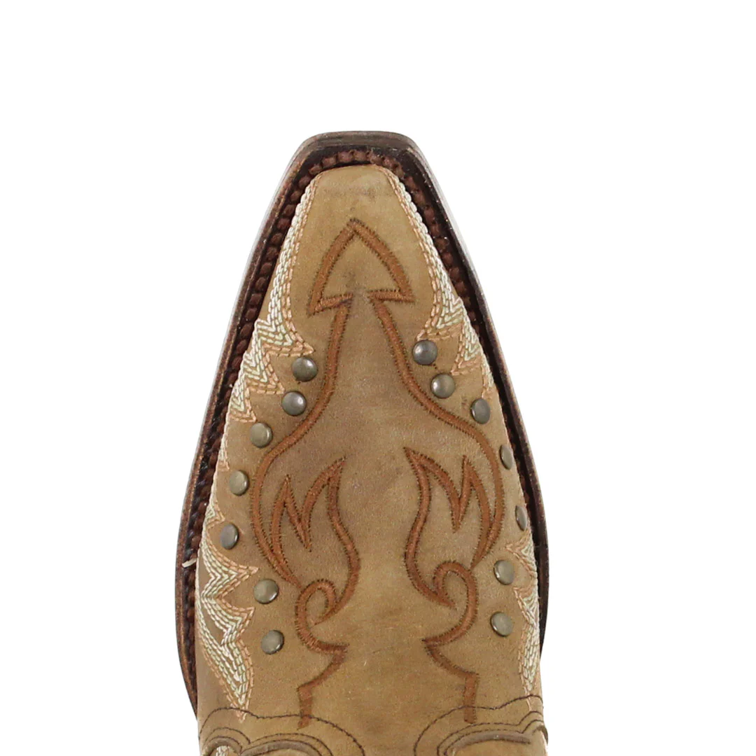 Circle G Women's Tan Studded Cowgirl Boots - Image 5