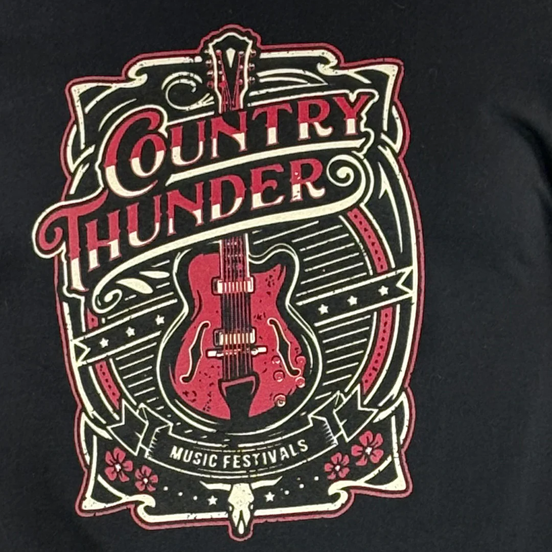 Country Thunder Unisex Guitar T-Shirt - Image 2