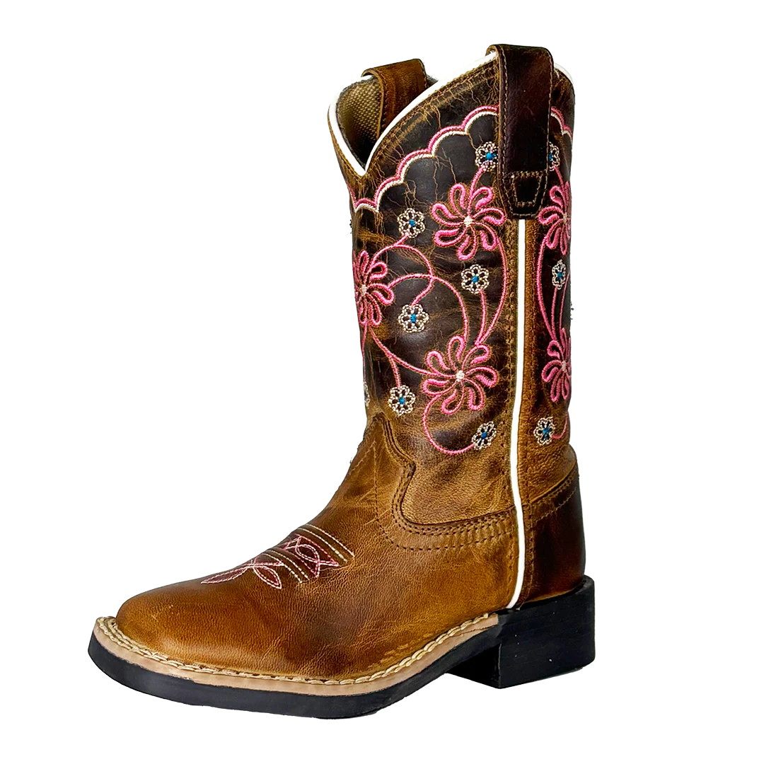 Cowboy Legend Girls' Floral Western Boots