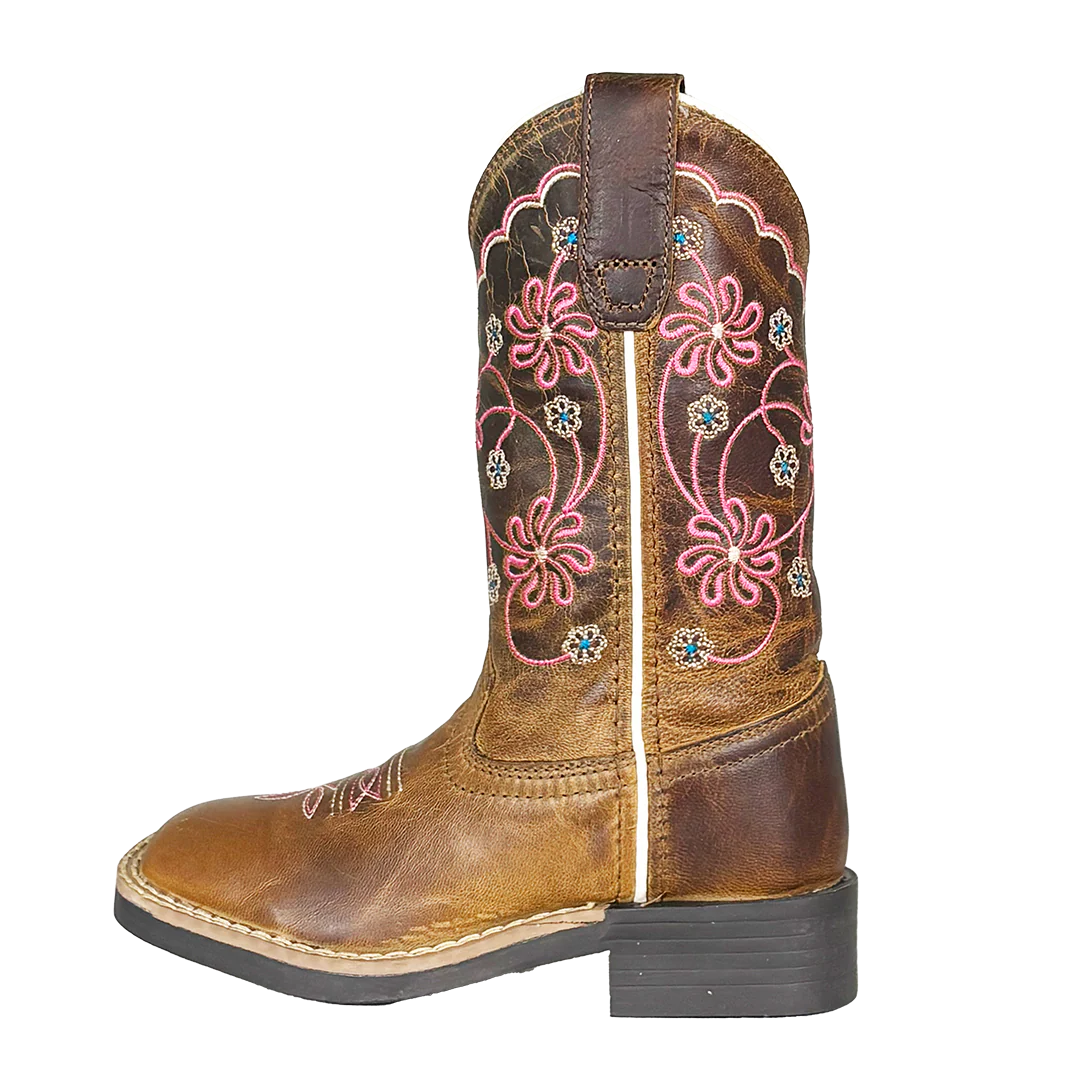 Cowboy Legend Girls' Floral Western Boots - Image 2