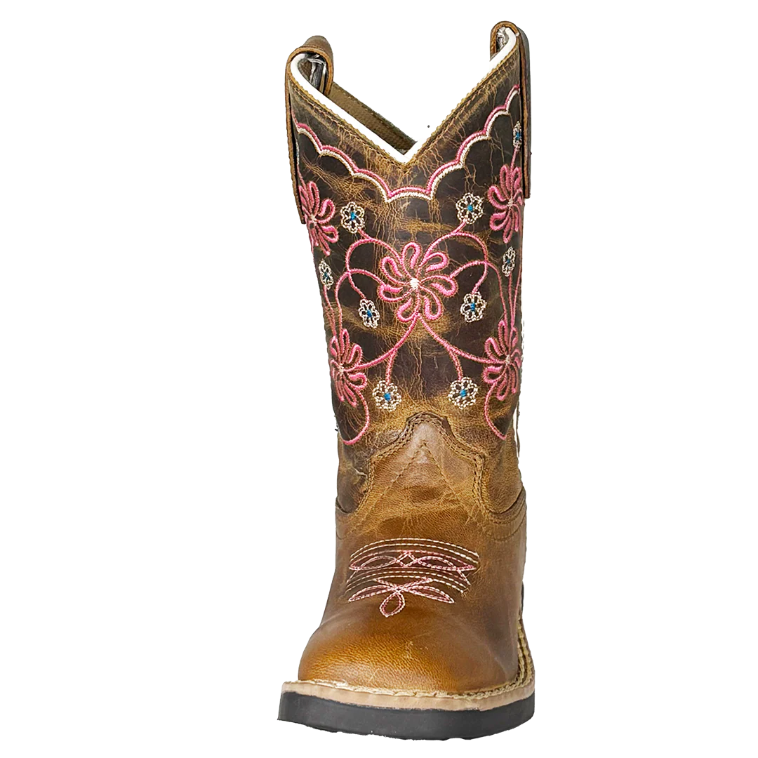 Cowboy Legend Girls' Floral Western Boots - Image 3