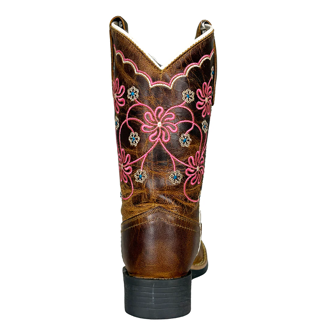 Cowboy Legend Girls' Floral Western Boots - Image 4