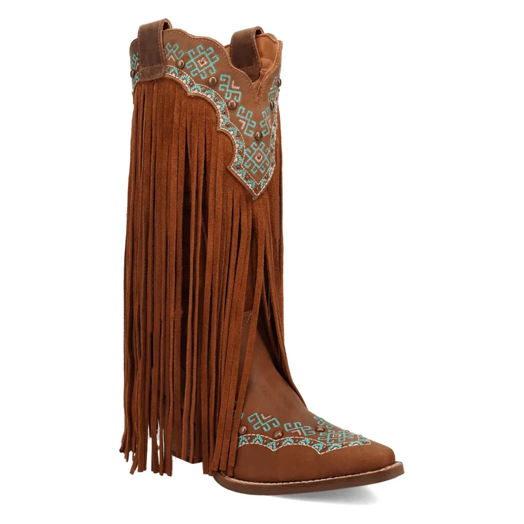 Dingo Women's Aztec Fringe Cowboy Boots - Image 2