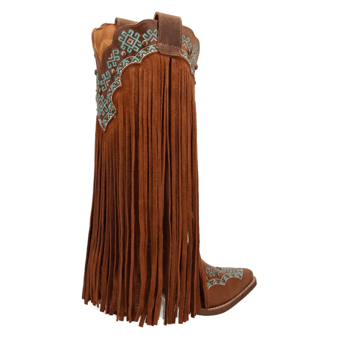 Dingo Women's Aztec Fringe Cowboy Boots - Image 4