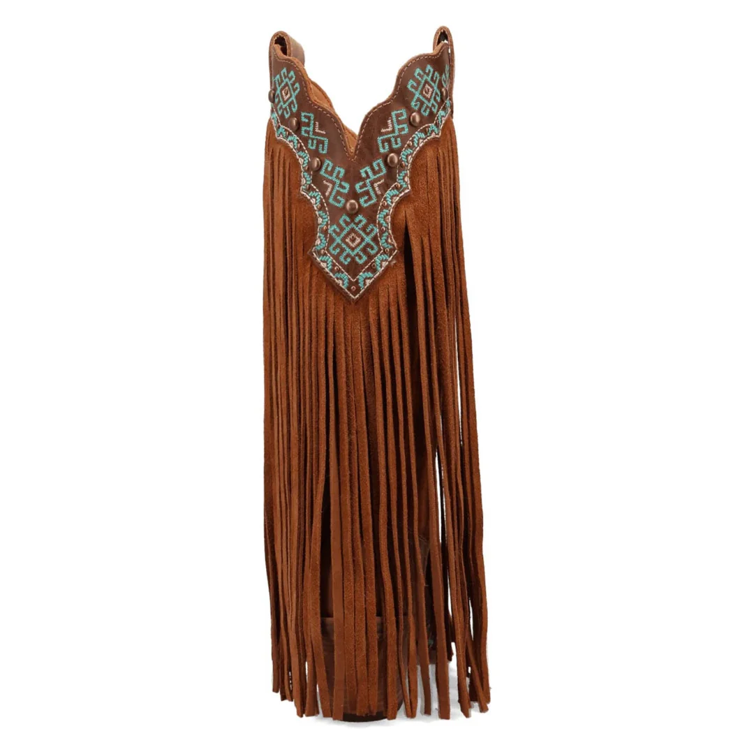 Dingo Women's Aztec Fringe Cowboy Boots - Image 6