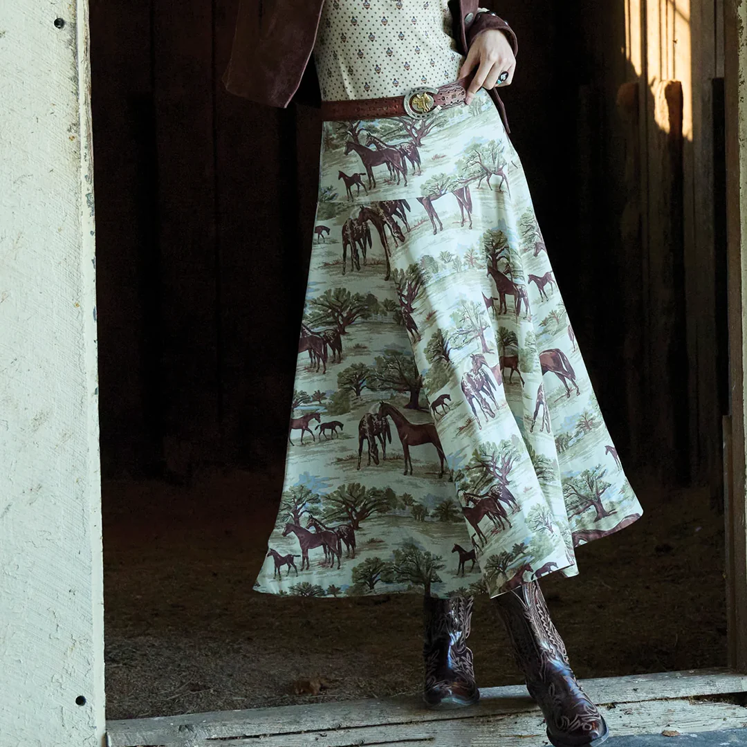 Double D Ranch Women's Horsiculture Skirt - Image 3