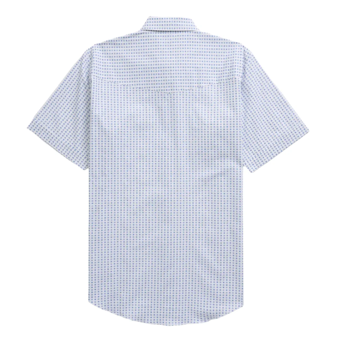 Ely Cattleman Men's Geometric Print Short Sleeve Snap Shirt - Image 3