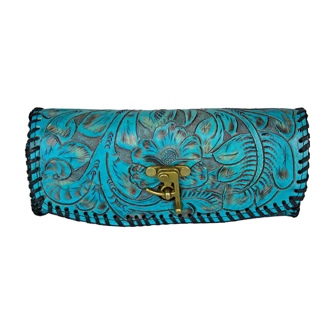 Juan Antonio Hand Tooled Latch Crossbody Clutch - Image 10