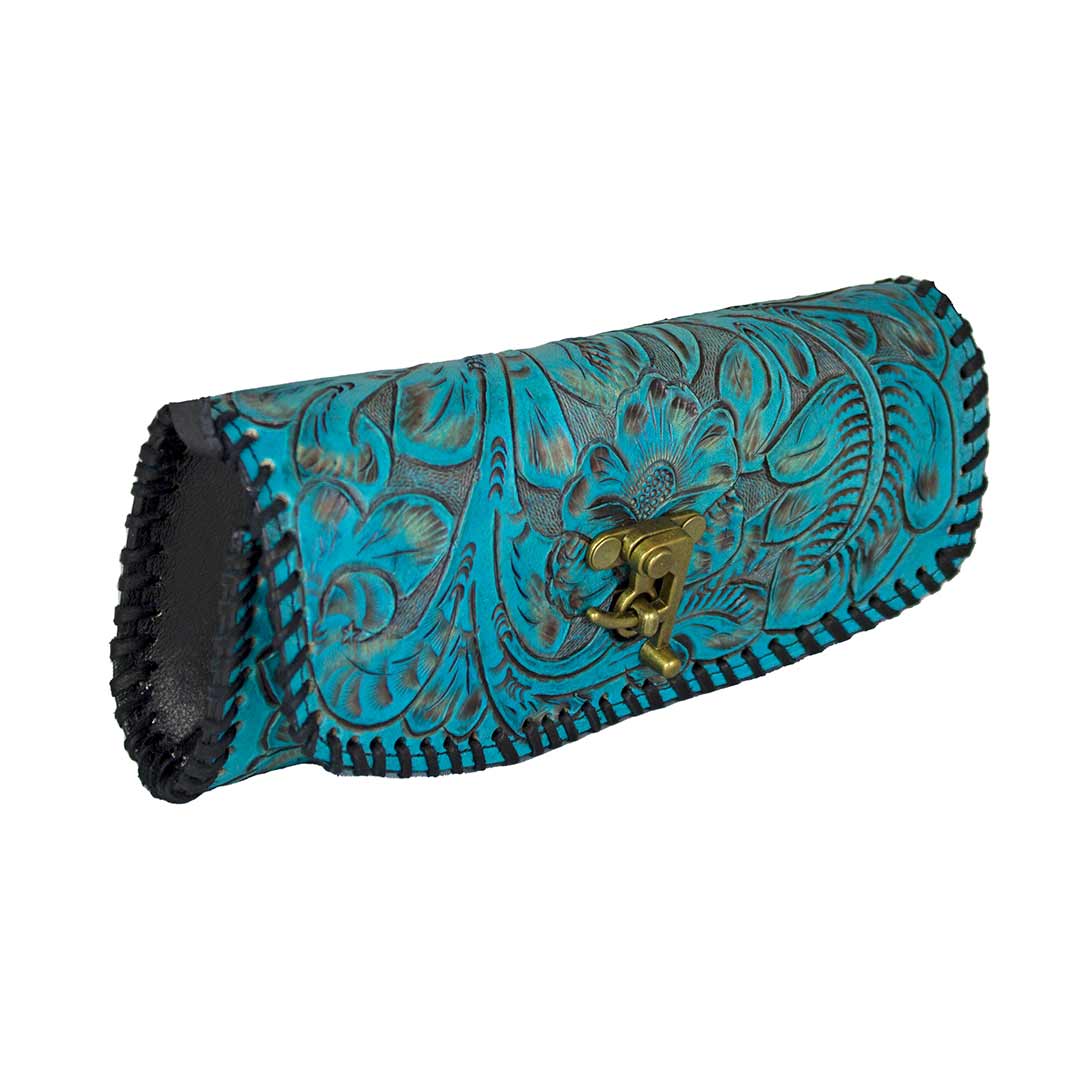 Juan Antonio Hand Tooled Latch Crossbody Clutch - Image 12