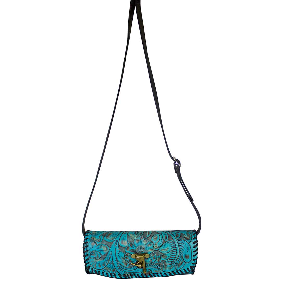 Juan Antonio Hand Tooled Latch Crossbody Clutch - Image 13