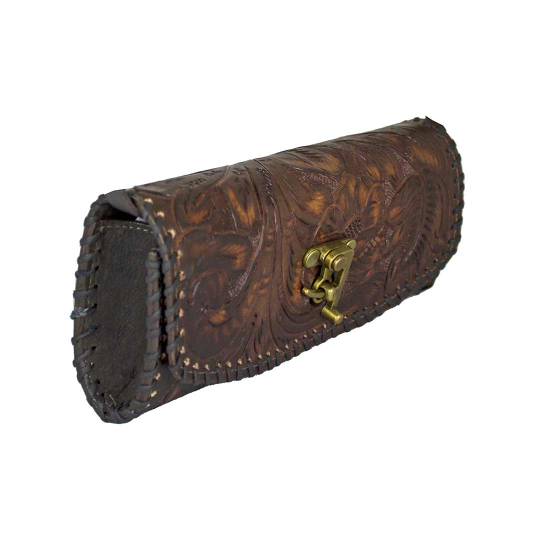 Juan Antonio Hand Tooled Latch Crossbody Clutch - Image 3