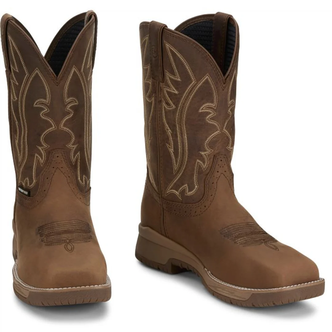 Justin Men's Nitread 11" Waterproof Cowboy Boots - Image 8