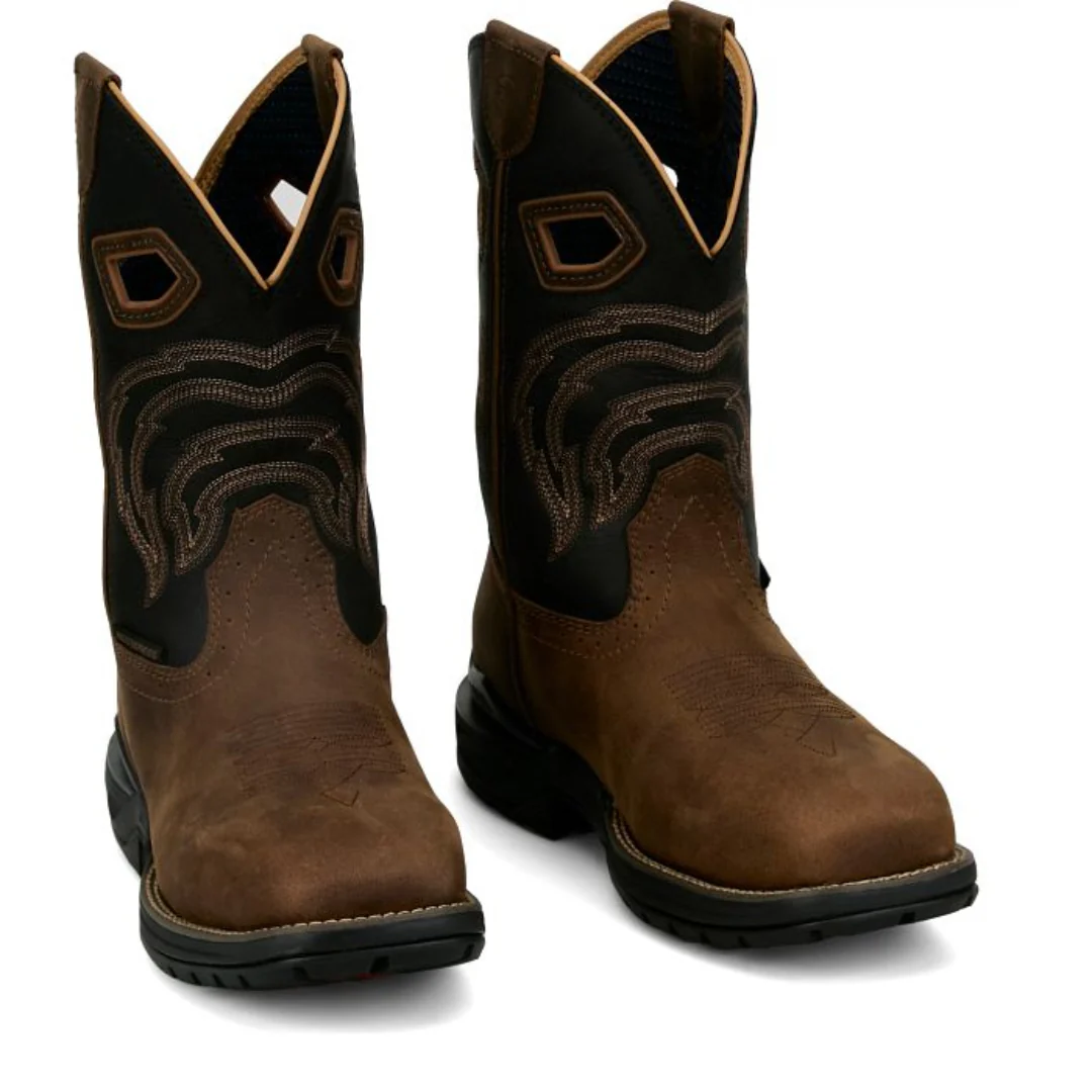 Justin Men's Slickline 11" Nano Comp Waterproof Boots - Image 8