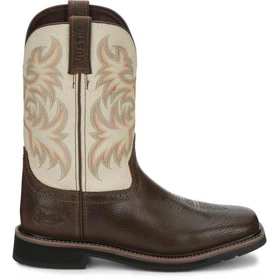 Justin Stampede Men's Driller Copper Cowboy Boots - Image 2