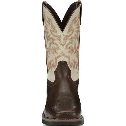Justin Stampede Men's Driller Copper Cowboy Boots - Image 3
