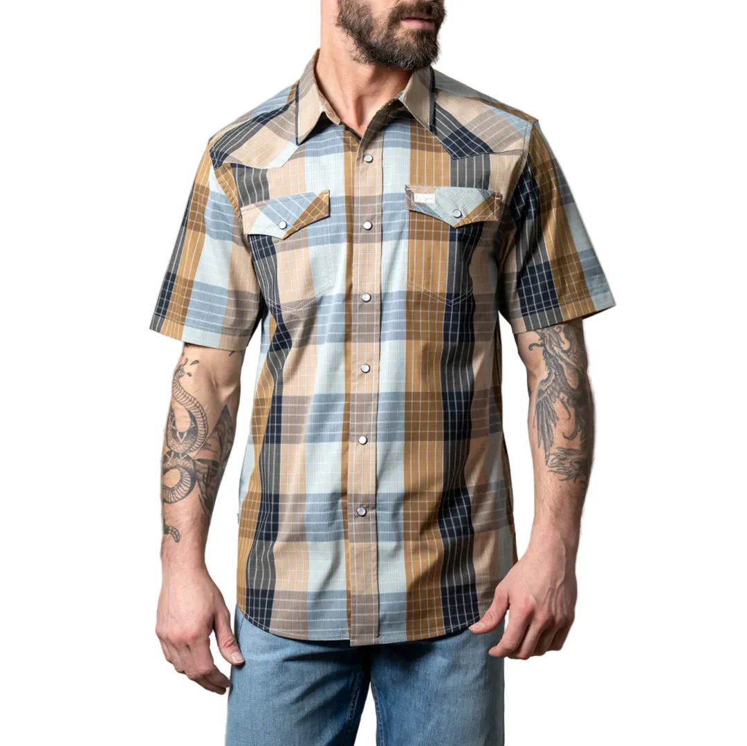 Kimes Ranch Men's Chico Plaid Short Sleeve Snap Shirt