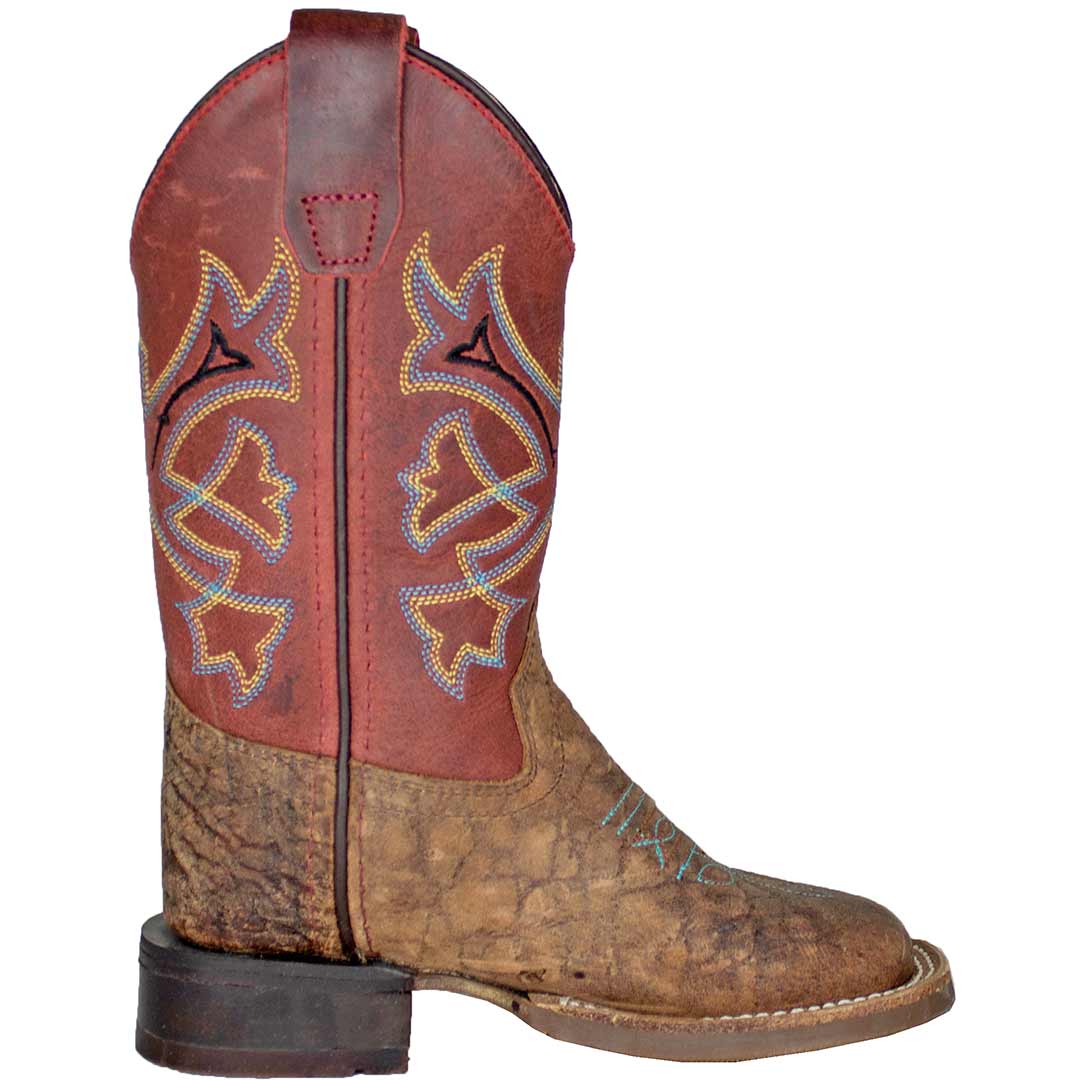 Old West Kids' Distressed Vamp Cowboy Boots - Image 3