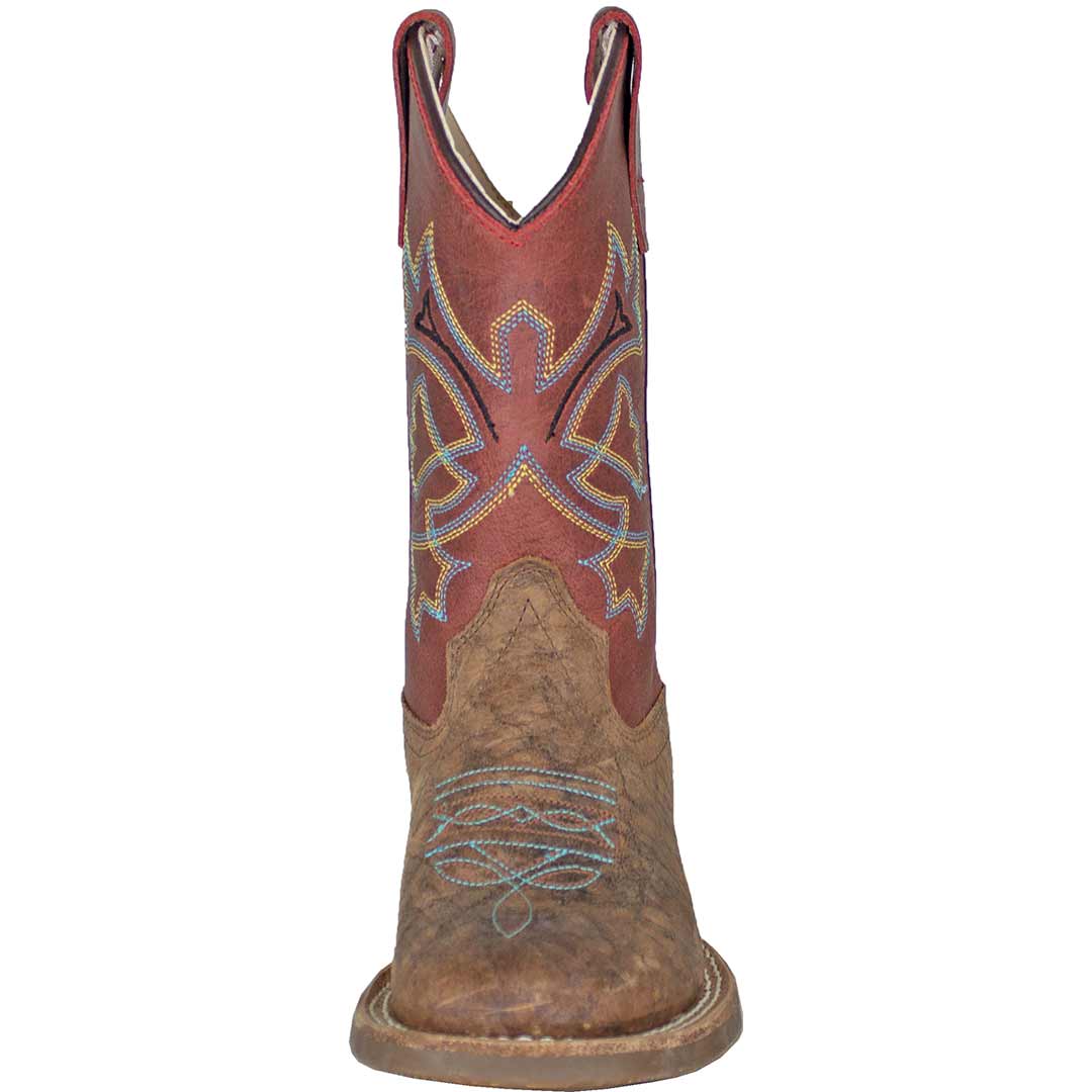 Old West Kids' Distressed Vamp Cowboy Boots - Image 4