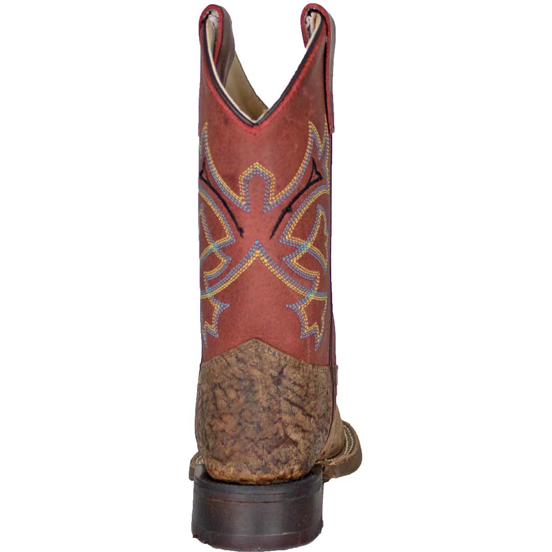 Old West Kids' Distressed Vamp Cowboy Boots - Image 5