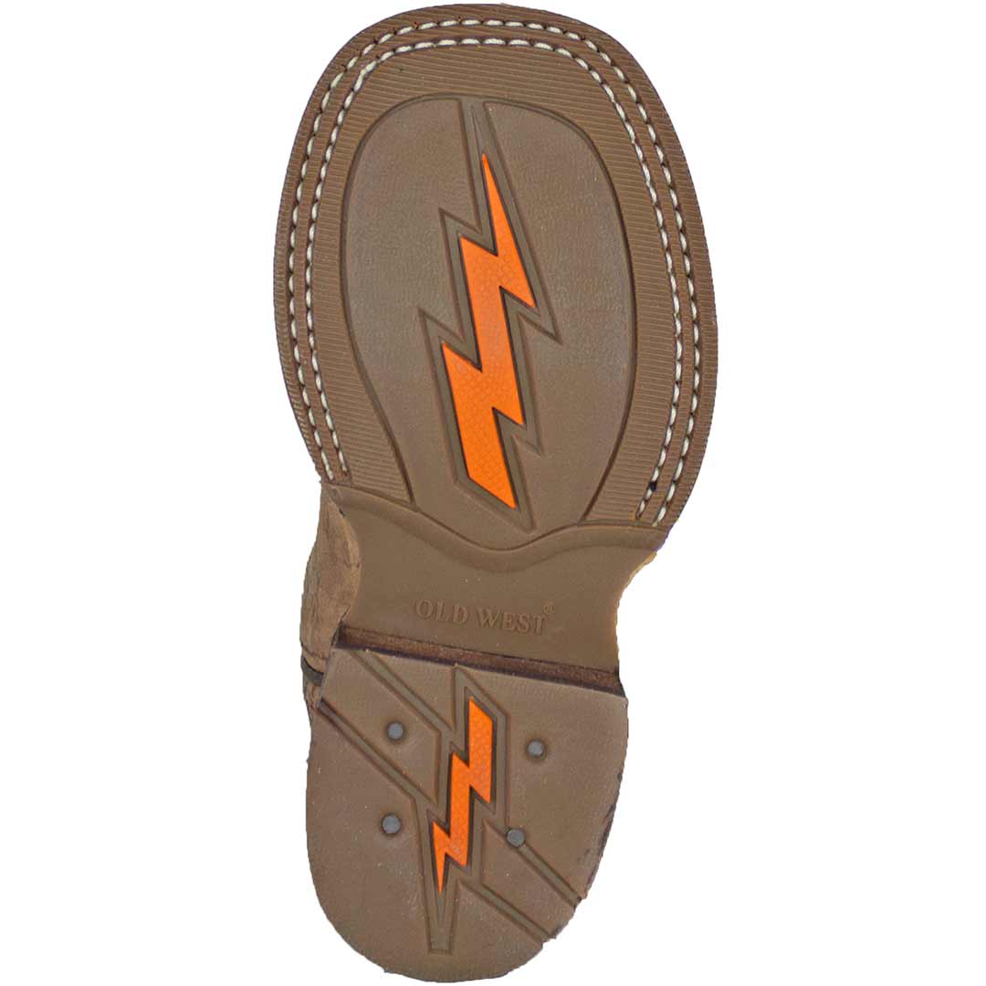 Old West Kids' Distressed Vamp Cowboy Boots - Image 7
