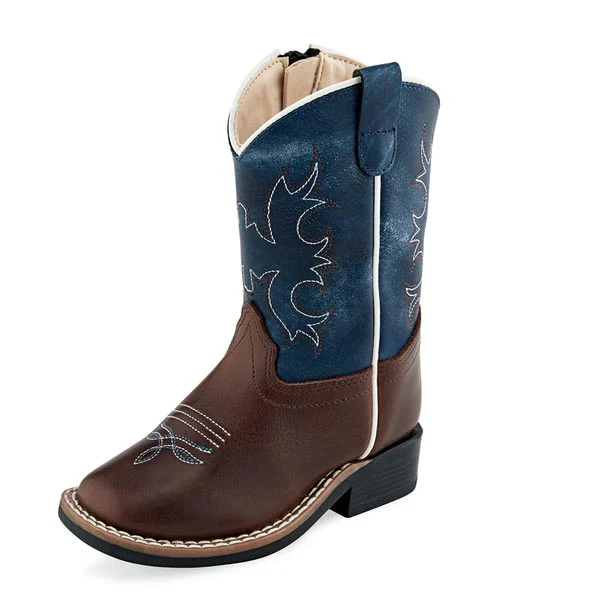 Old West Toddler Boys' Square Toe Cowboy Boots