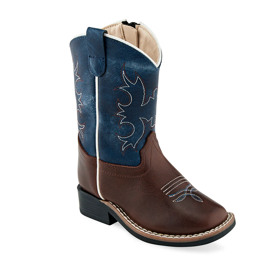 Old West Toddler Boys' Square Toe Cowboy Boots - Image 2