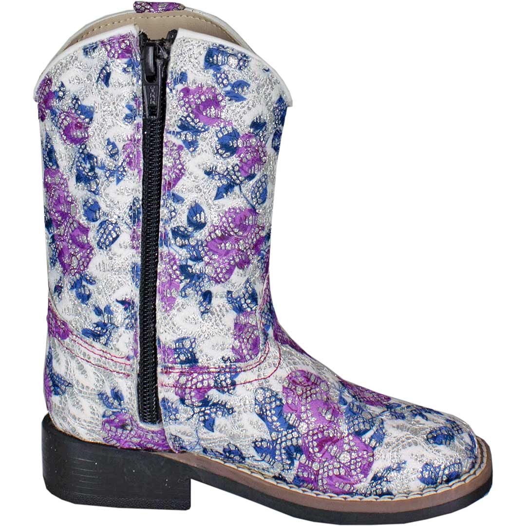 Old West Toddler Girls' Floral Bling Cowgirl Boots - Image 3