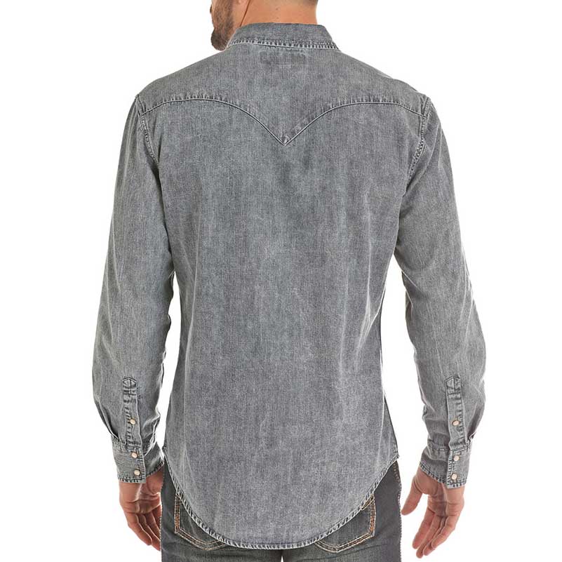 Rock & Roll Cowboy Men's Washed Denim Shirt - Image 2