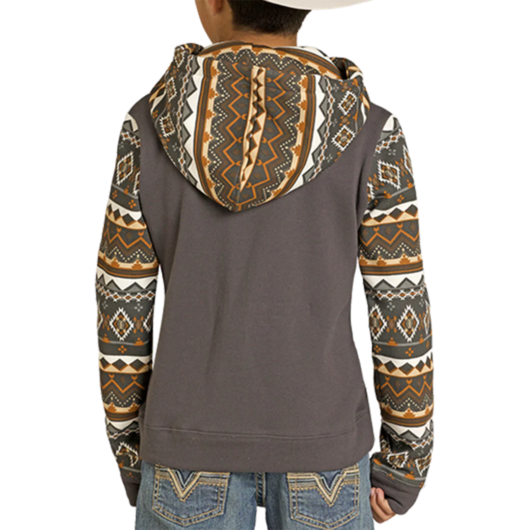 Rock & Roll Denim Boys' Aztec Hoodie - Image 2
