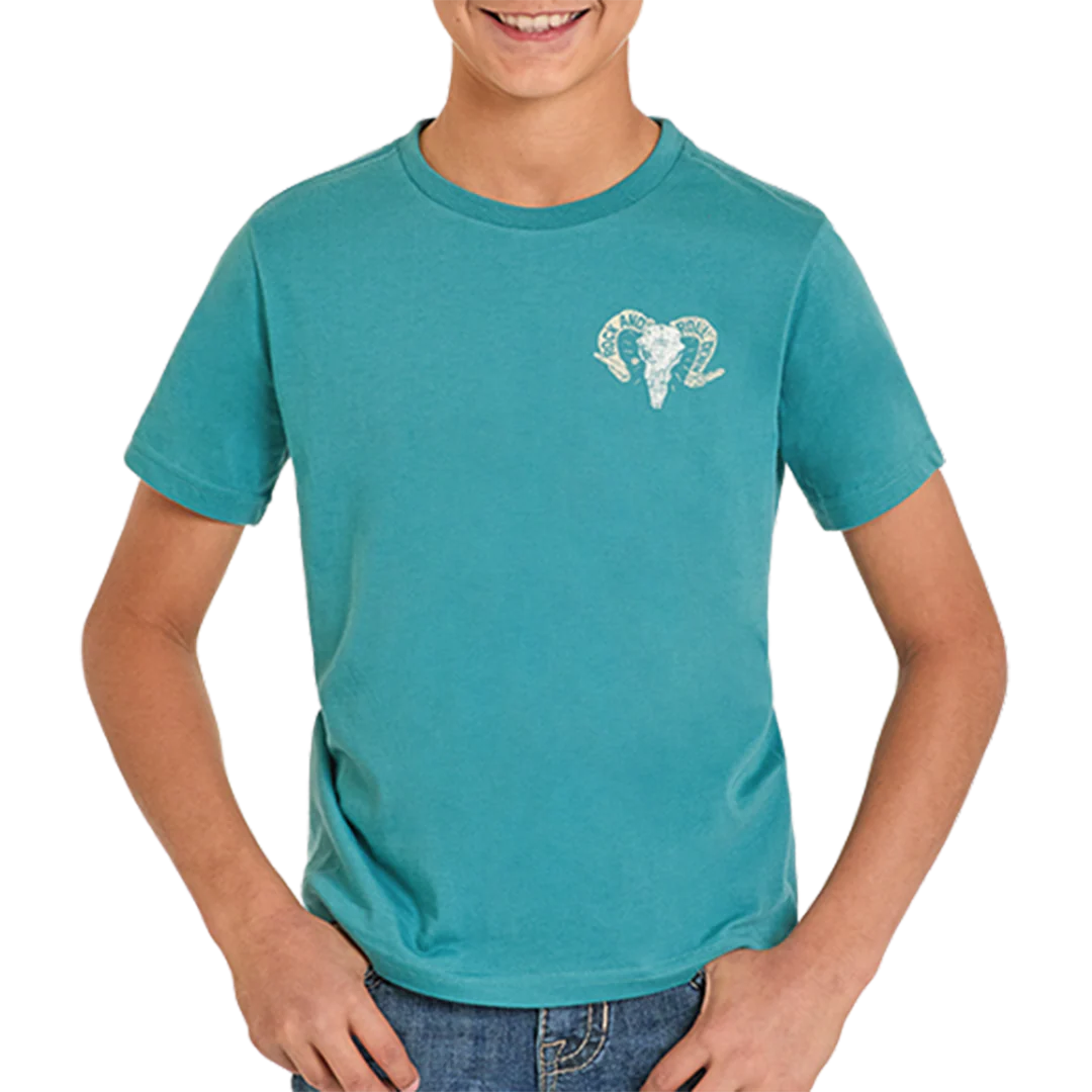 Rock & Roll Denim Boys' Ram Skull Graphic T-Shirt