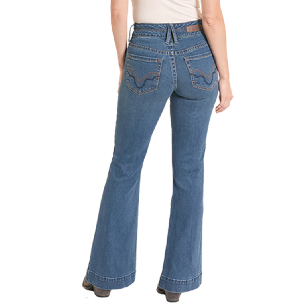 Rock & Roll Denim Women's High Rise Classic Pocket Trousers Jean